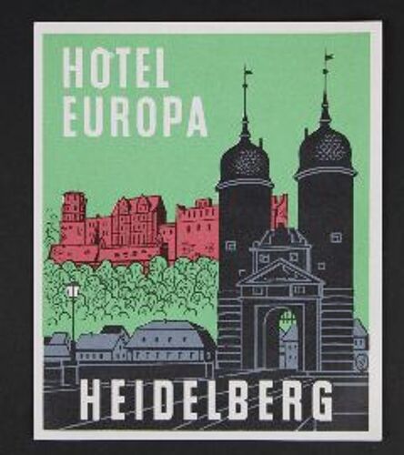 Affiche Heidelberg Hôtel Europa