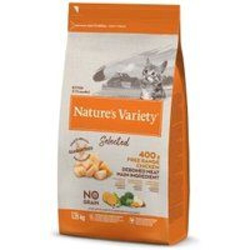 Nature's Variety Selected Croquettes Pour Chat Avec Poulet Désosé 1,25 Kg