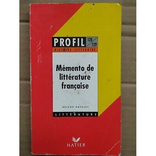 Mémento De Littérature Française Hatier