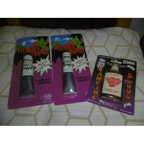 Tube De Sang Noir Et Flacon Sang Rouge Halloween
