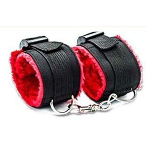 Menottes Rouge Rose Tissu Bdsm Bondage Menottes Sex Sexe Red Handcuffs