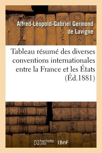 Tableau Résumé Des Diverses Conventions Internationales Entre La France Et Les États De L'europe