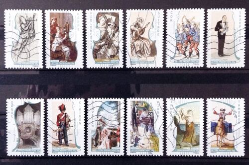 Série La Musique 2010 - N° 390, 391, 392, 393, 394, 395, 396, 397, 398, 399, 400, 401 Obl - Cote 8,40 - France Année 2010 - N13487