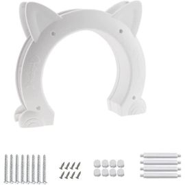 Porte Pour Chat Porte Pour Animaux De Compagnie Porte Intérieure Chatière Chatière Pour Chien Blanc