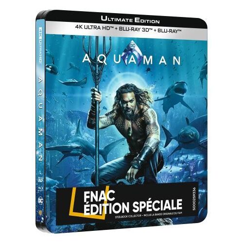 Aquaman - Ultimate Edition - 4k Ultra Hd + Blu-Ray 3d + Blu-Ray + Cd Bande Originale - Boîtier Steelbook® Limité - Édition Spéciale Fnac