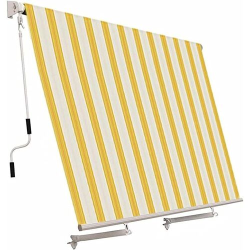 Auvent Automne 100 X H.250 Cm - Jaune / Blanc