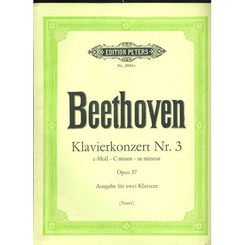 Beethoven Klavierkonzer Nr 3 C Moll Opus 37 Ausgabe Für 2 Klaviere