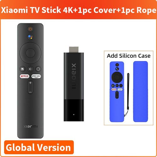 Ajouter une couverture bleue - Version globale Xiaomi Mi TV 4K, Android 11, 2 go de RAM, 8 go de ROM, Wifi, Netflix, Google Assistant, Bluetooth 5.0, Dongle TV