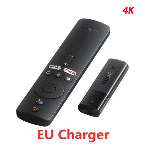 Chargeur de l'UE - Xiaomi-Mi TV Stick 4K, Android TV 11, 2 Go de RAM, 8 Go de ROM, Dongle pour Smart TV, Dean Netflix, WiFi, Google Assistant, Bluetooth 5.0, Version globale