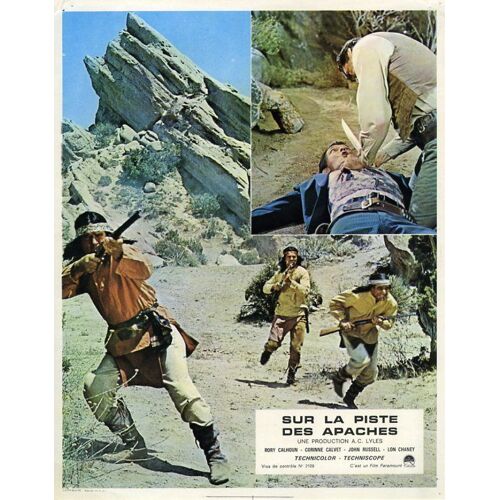 Sur La Piste Des Apaches - Apache Uprising : Photo D'exploitation Cinématographique - Format 21x27 Cm - De R.G. Springsteen Avec Rory Calhoun, Corinne Calvet, John Russell, Lon Chaney Jr. - 1965