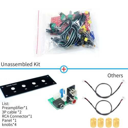 Kit-01 - Panneau de commande de tonalité de basse, préamplificateur Audio unian NE5532, avec rallonge de 20cm pour amplificateur Diy