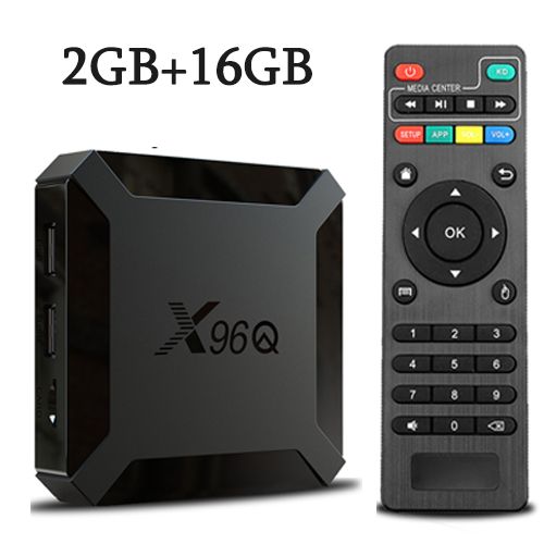 Boîte de télévision 2G 16G - Boîtier Smart TV X96Q, Android 10.0, Allwinner H313,WIFI 2.4 GHz, 4K, Mini Décodeur, Livraison Rapide