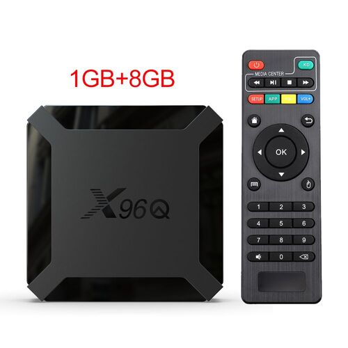 1 Go8 Go - Boîtier TV X96Q, Allwinner H313,Android 10.0, mini décodeur connecté 4K/2.4 GHz, avec WiFi