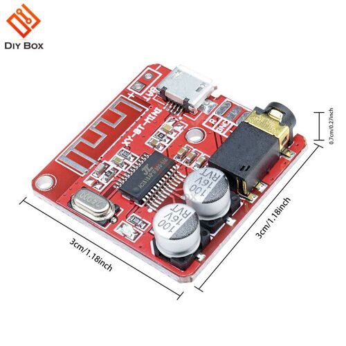 Rouge - Bluetooth MP3 Audio Décodeur Conseil 4.1 VHM-314 5.0 Sans Perte Voiture Haut-Parleur Audio Amplificateur Conseil Sans Fil Stéréo Récepteur Tech 5V