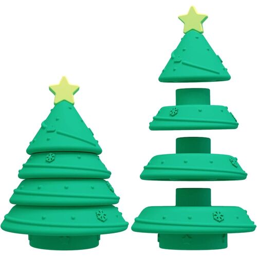 Jouet De Tour Empilable,Blocs Empilables Doux En Forme De Sapin De Noël,Cadeaux De Noël Pour Bébés 6 12 18 Mois,Tout-Petits,Garçons,Filles(Vert)