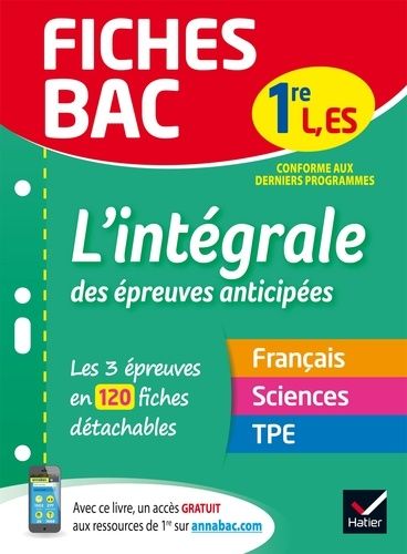 L'intégrale Des Épreuves Anticipées 1re L, Es - Edition 2018
