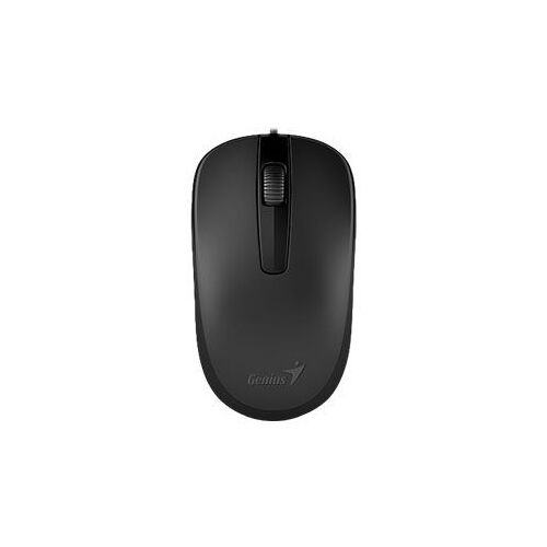 Genius DX-120 - Souris - droitiers et gauchers - optique - 3 boutons - filaire - USB - calm et noir