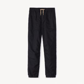 Pantalon Jogger Uni Et Doublé Jersey Pour Garçon - Noir