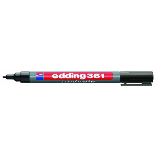 Edding 361 Whiteboard Marker Bullet Tip 1mm Line Black PK10