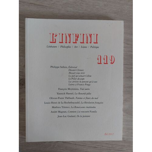 Revue L'Infini N° 119 Eté 2012