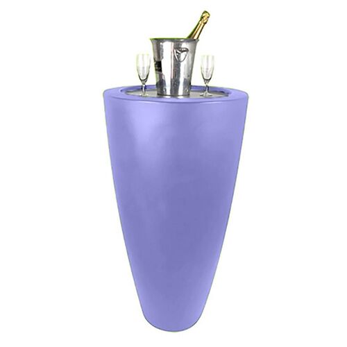 Pot Conique 3 En 1pot De Fleurs- Mange Debout-Seau A Champagne Dessus Inox