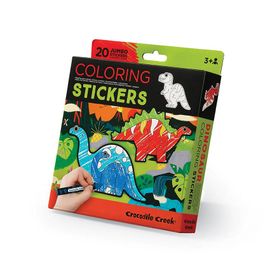 Set de 20 autocollants à colorier Dinosaures - Multicolore