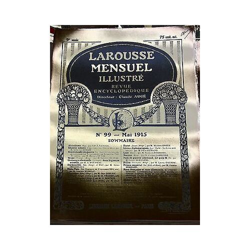 Larousse Mensuel Illustré Revue Encyclopédique N99 Mai 1915