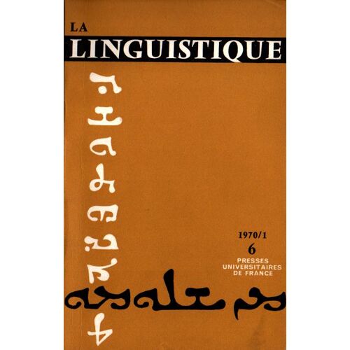 La Linguistique 6 - François, Spa, Pratelli, Hatcher, Musa, Tanaka, Moutard, Cartier, Monino, Gutman