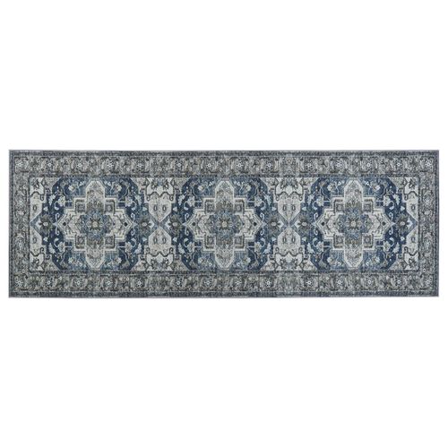 Tapis Gris Et Bleu 80 X 240 Cm Kottar