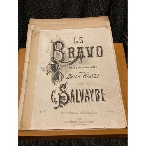 G. Salvayre Le Bravo N°5 Sérénade Partition Chant Piano Éditions Lemoine