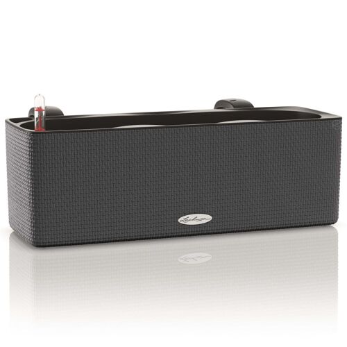 Lechuza Jardinière Cube Color Triple Avec Supports Anthracite 13684
