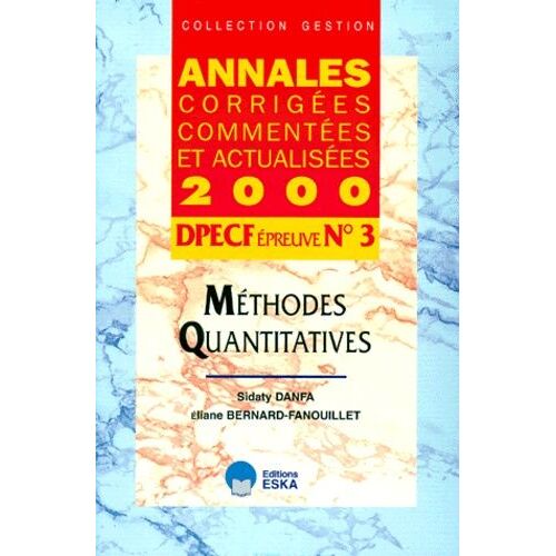 Depcf N° 3 Methodes Quantitatives - Annales 2000