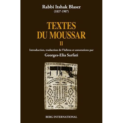 Textes Du Moussar Ii