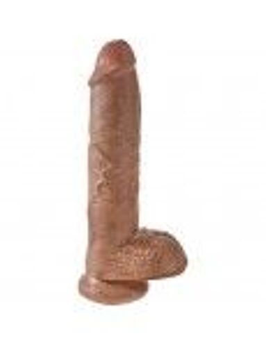 Gode Realiste Bourses 25 Cm Brun - King Cock De Pipedream