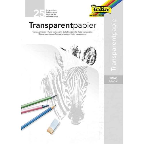 Folia Bloc De Papier Transparent, A4, 80 G/M2, 25 Feuilles