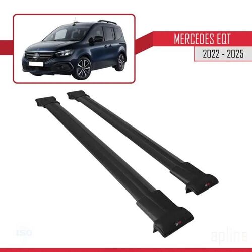 Compatible Avec Mercedes Eqt / Citan W420 2022-2026 Fly Model Barres De Toit Railing Porte-Bagages De Voiture Noir 2 Barres