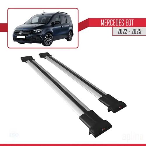 Compatible Avec Mercedes Eqt / Citan W420 2022-2026 Fly Model Barres De Toit Railing Porte-Bagages De Voiture Gris 2 Barres