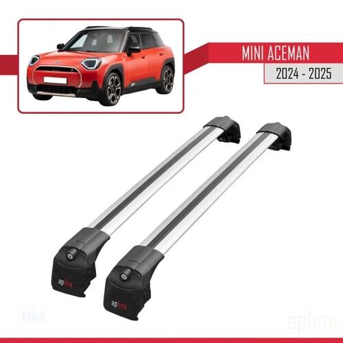 Compatible Avec Mini Aceman Se 2024-2026 Ace-2 Barres De Toit Railing Porte-Bagages De Voiture Gris Aluminium 2 Barres