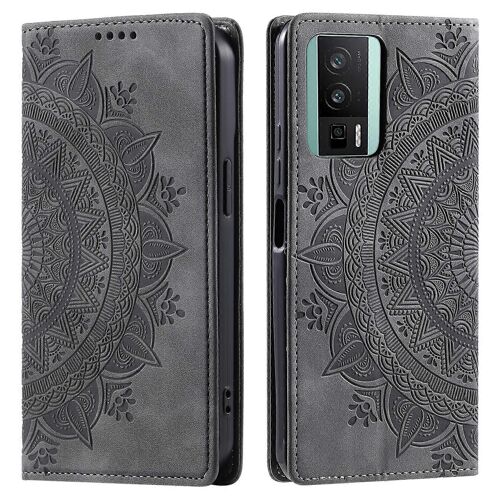 Coque de téléphone en cuir magnétique en relief Totem