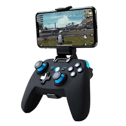 CX-X1 2,4 GHz + Bluetooth 4.0 Poignée de manette de jeu sans fil pour Android / iOS / PC / PS3 + support (bleu)