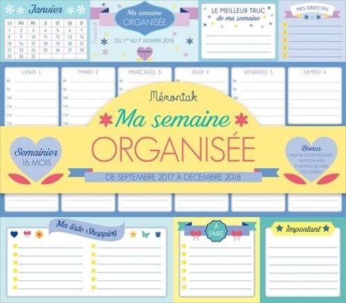 Ma Semaine Organisée - Edition 2017-2018