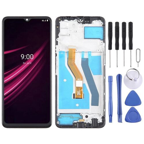 Pour T-Mobile Revvl V+ 5g Numériseur D¿Écran Lcd Assemblage Complet Avec Cadre (Noir)