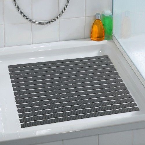Tapis de douche antidérapant - Arinos - Plastique - 54 x 54 cm - Gris WENKO