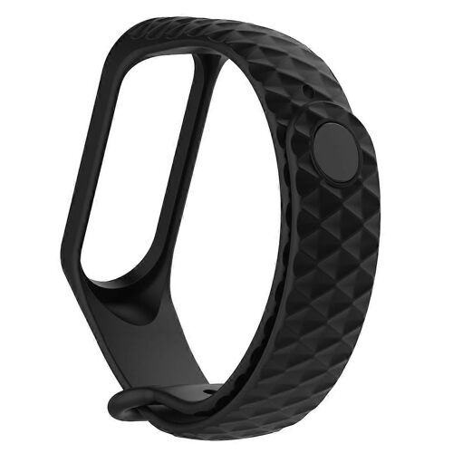 Pour Xiaomi 3 / 4 Bracelet Diamond Texture Silicone Bracelet Montre, Longueur De La Ceinture : 23cm (Blanc)