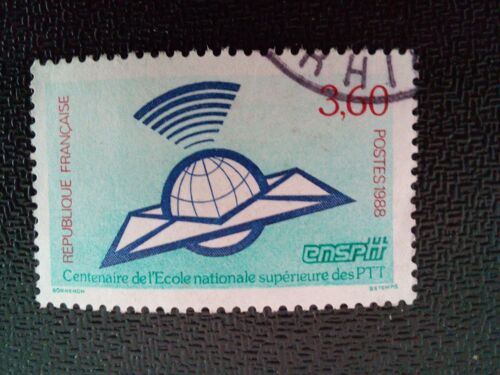 Timbre France Yt 2527 Centenaire De L'ecole Nationale Supérieure Des Ptt 1988 ( 16412 )