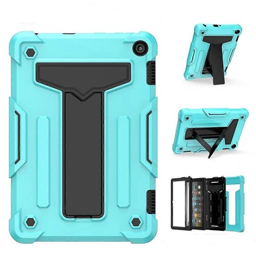 Support En Forme De T Couleur Contrastée Pc + Étui De Protection Pour Tablette En Silicone