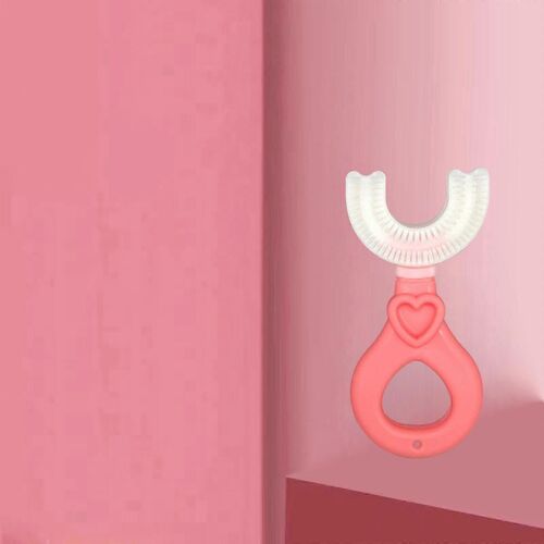 Brosse À Dents Pour Enfants En Forme De U 2-12 Ans Nourrissons Et Tout-Petits Avec Silicone Soft Hair Tooth Cleaning Artifact