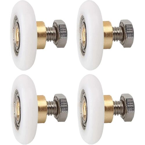 4 pièces roues de douche avec vis roue de porte de douche rouleau roue coulissante de porte de douche avec s