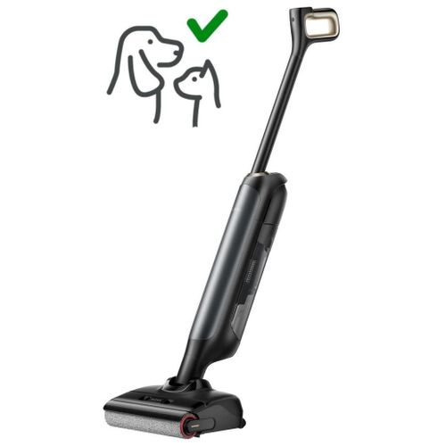 MOVA M10 Aspirateur Eau et Poussière - Nettoyage Automatique à 75°C, Lavage à l'Eau Chaude, 18kPa, Tangle-Free, Flexibilité 90°, Noir