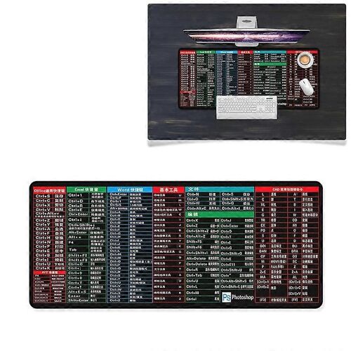 YINDIAO Grand tapis de souris en caoutchouc antidérapant Tapis de bureau de bureau de jeu antidérapant, Taille : 800x300mm